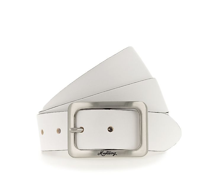 MUSTANG Ledergürtel Eckige, mattfarbene Schließe, 3,5 cm günstig online kaufen