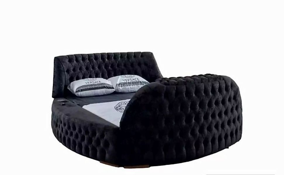 JVmoebel Bett Schwarzes Chesterfield Bett Polster Möbel Luxus Betten Lift M günstig online kaufen