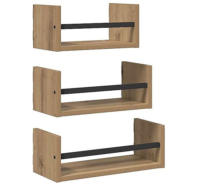 vidaXL Regal Wandregal-Set 3 pcs Artisan-Eiche 40x16x14cm Holzwerkstoff, 3- günstig online kaufen