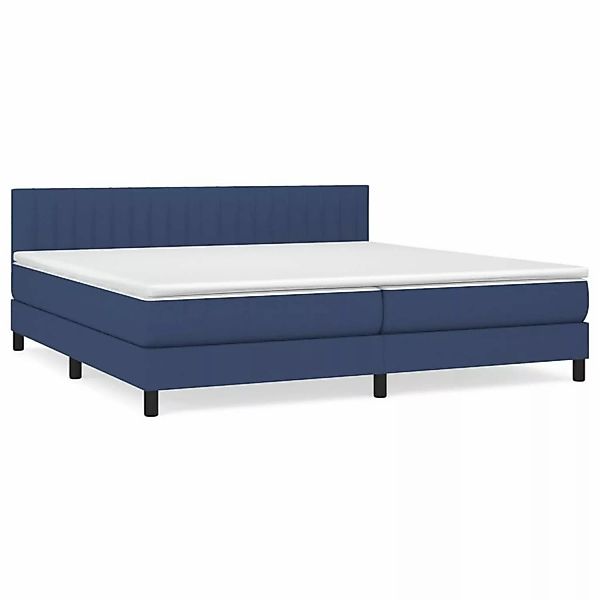 vidaXL Boxspringbett mit Matratze Blau 200x200 cm Stoff1373143 günstig online kaufen