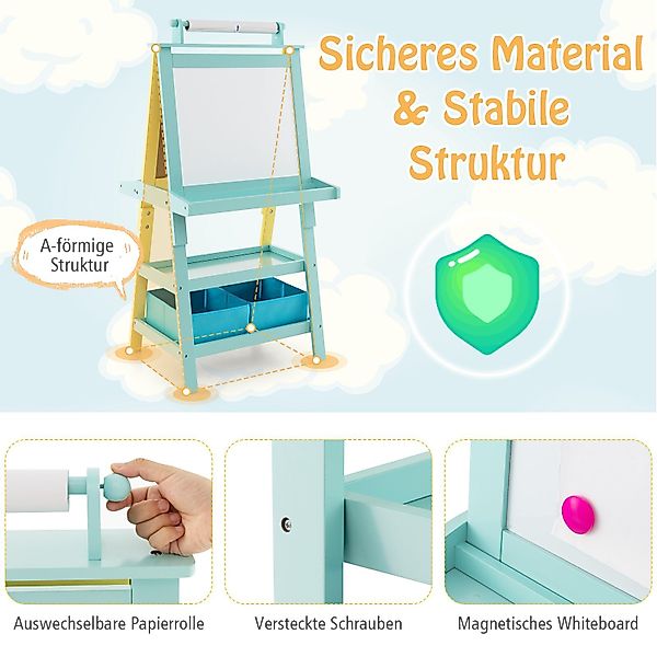 COSTWAY Standtafel Kinder Staffelei, doppelseitig, mit günstig online kaufen