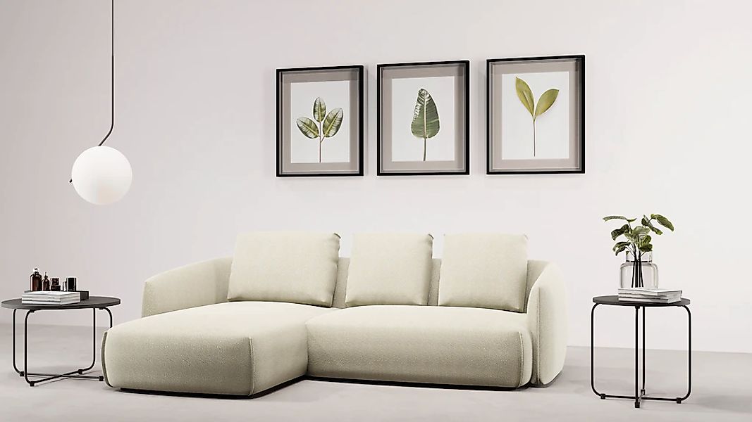 TRENDMANUFAKTUR Ecksofa "Shawn Designsofa mit elegant geschwungen Armlehnen günstig online kaufen