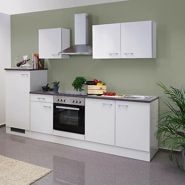 Flex-Well Classic Küchenzeile Lucca 270 cm Weiß matt günstig online kaufen