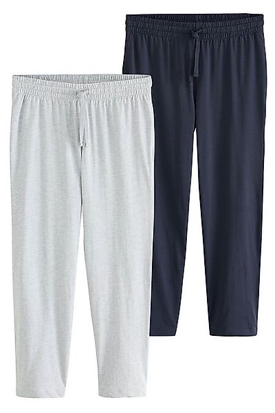 Next Pyjamahose Schlafanzughose mit offenem Saum im 2er-Pack (2-tlg) günstig online kaufen