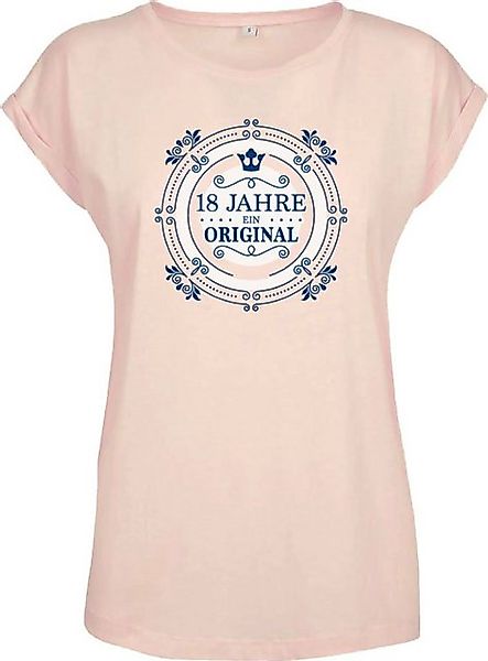 Baddery Print-Shirt Geburtstagsgeschenk für Frauen: "18 Jahre Ein Original" günstig online kaufen