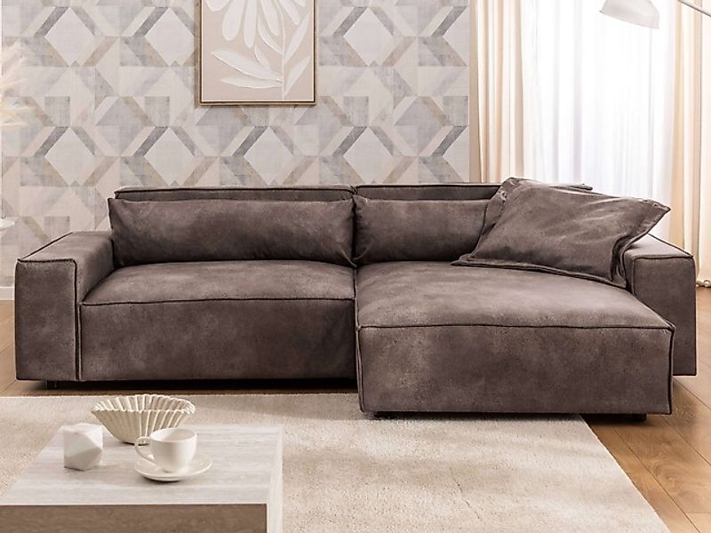 OTTO home Ecksofa »KINLEE Design-Sofa mit Recamiere rechts/links, Maße B/T/ günstig online kaufen