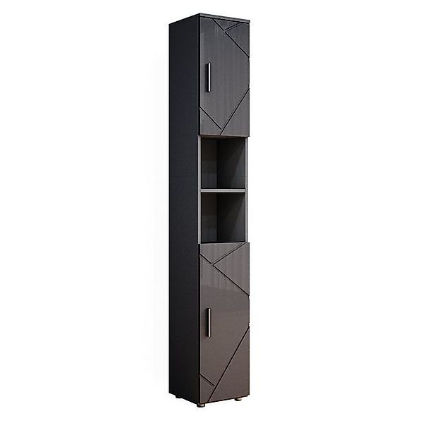 Vicco Badschrank Irma Anthrazit Hochglanz 30 x 192 cm günstig online kaufen