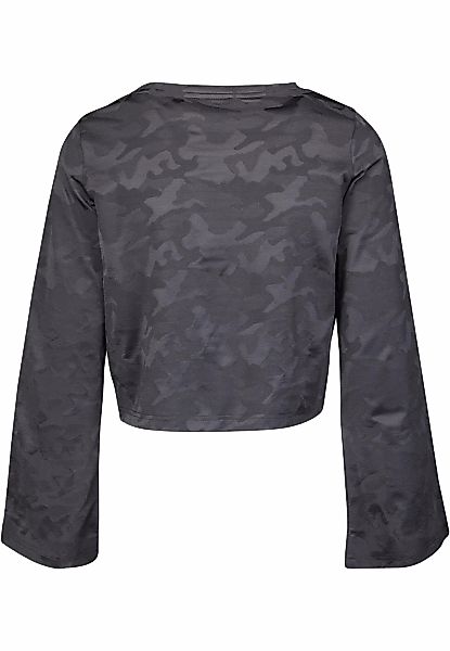 URBAN CLASSICS T-Shirt "Urban Classics Damen Ladies Short Jacquard Camo L/S günstig online kaufen