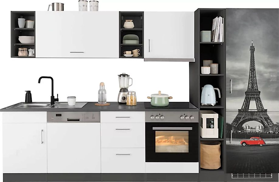 HELD MÖBEL Küchenzeile "Paris", mit E-Geräten, Breite 310 cm, mit großer Kü günstig online kaufen