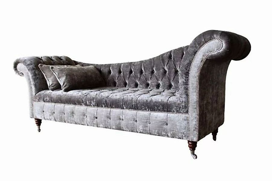 JVmoebel Sofa Graues Chesterfield Polster Sofa Design Klassische Sofas 3 Si günstig online kaufen