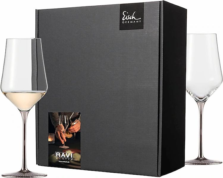 Eisch Germany Weißweinglas »RAVI PLATIN, Made in Germany«, (Set, 2 tlg., 2 günstig online kaufen