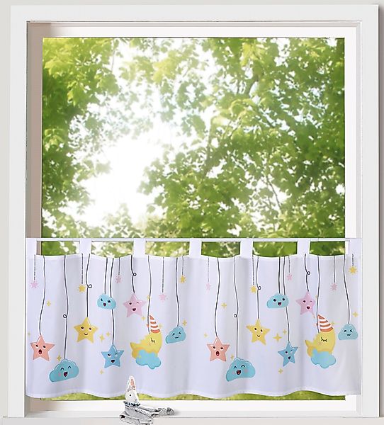Weckbrodt Scheibengardine »Emma« Schlaufen 1 Stk. tlg. Bistro, Voile, Kinde günstig online kaufen