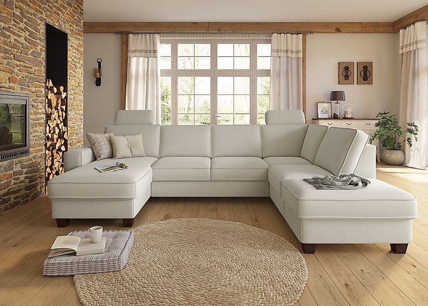 Home affaire Wohnlandschaft "County U-Form", (3 St.), wahlweise Ottomane li günstig online kaufen