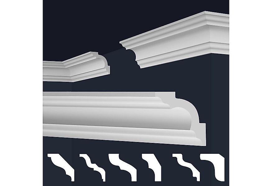 marbet design Stuckleiste E-15, 2 Meter / 1 Leiste, XPS Styropor weiß - Dec günstig online kaufen