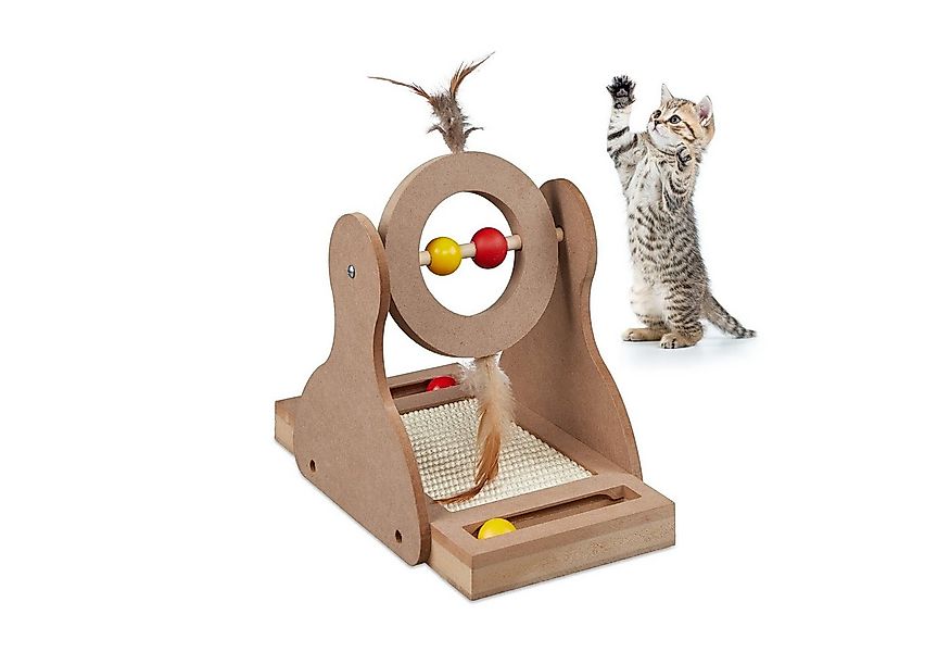 relaxdays Kratzbrett Katzen Kratzspielzeug mit Sisal-Teppich günstig online kaufen