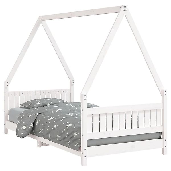 vidaXL Kinderbett Weiß 90x190 cm Massivholz Kiefer 834508 günstig online kaufen