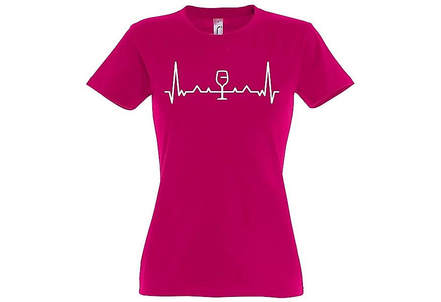 Youth Designz T-Shirt Heartbeat Wein Damen Shirt mit trendigem Frontprint günstig online kaufen