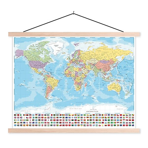 MuchoWow Poster Welt - Karte - günstig online kaufen