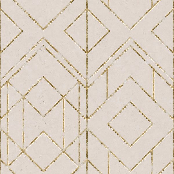 PROFHOME 378693-GU Grafik Tapete Geometrisch dezent schimmernd Weiß Gold 0, günstig online kaufen