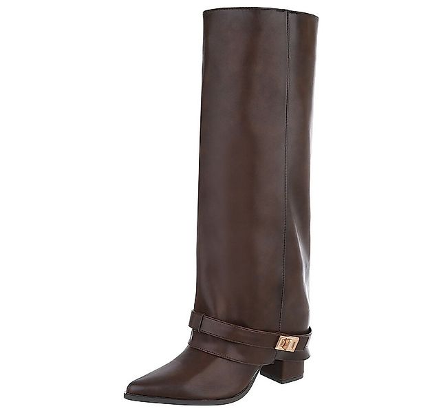 Ital-Design Elegante Stiefel mit Schnalle für Damen, Alltag und Freizeit Hi günstig online kaufen