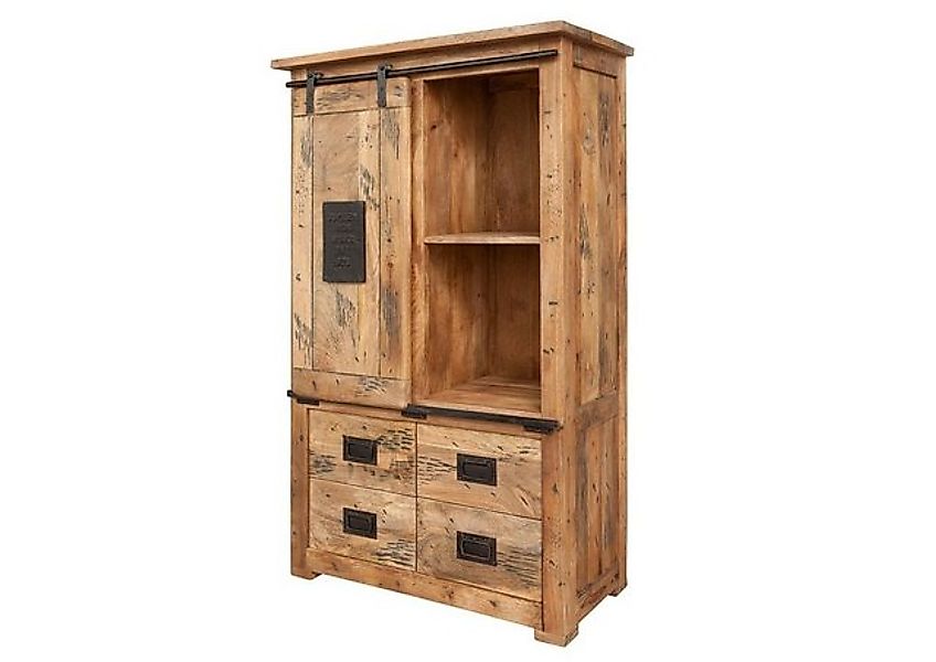 Massivmoebel24 Dreh-/Schwebetürenschrank #113 (Schrank Mango 90x45x150 günstig online kaufen