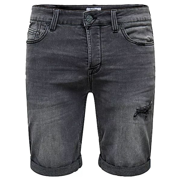 Only & Sons Ply Regular Life Sw Pk 6951 Jeans-shorts 30 Grey Denim günstig online kaufen