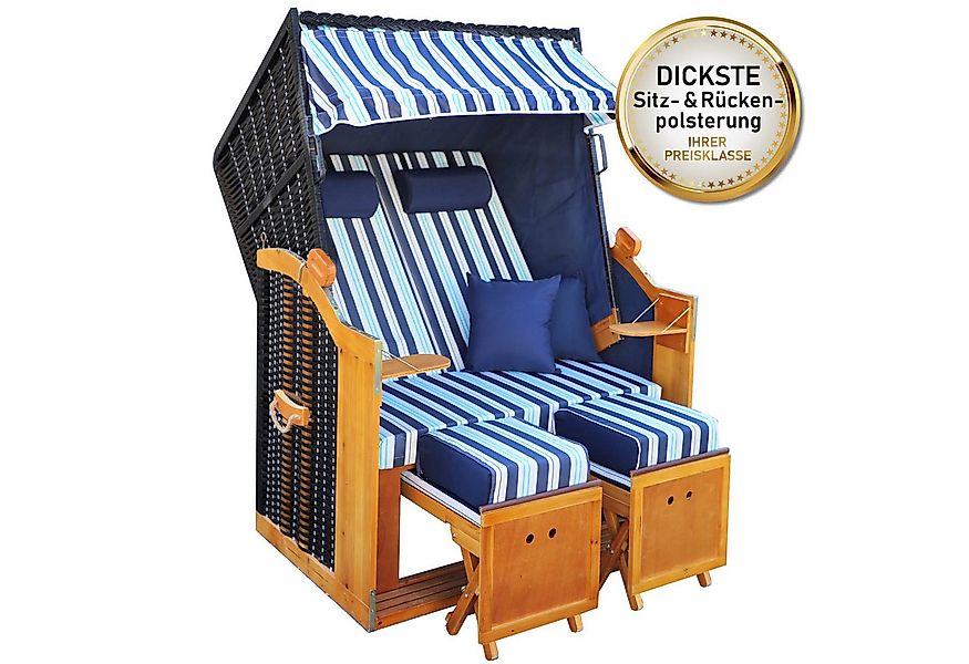 BRAST Strandkorb für 2 Personen, 120cm breit, 5 Designs, BxTxH: 120x79x150 günstig online kaufen