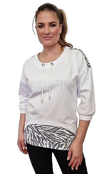 Gio Milano Sweatshirt "Safari" mit Tunnelzug im Kragen und 3/4 Ärmel günstig online kaufen