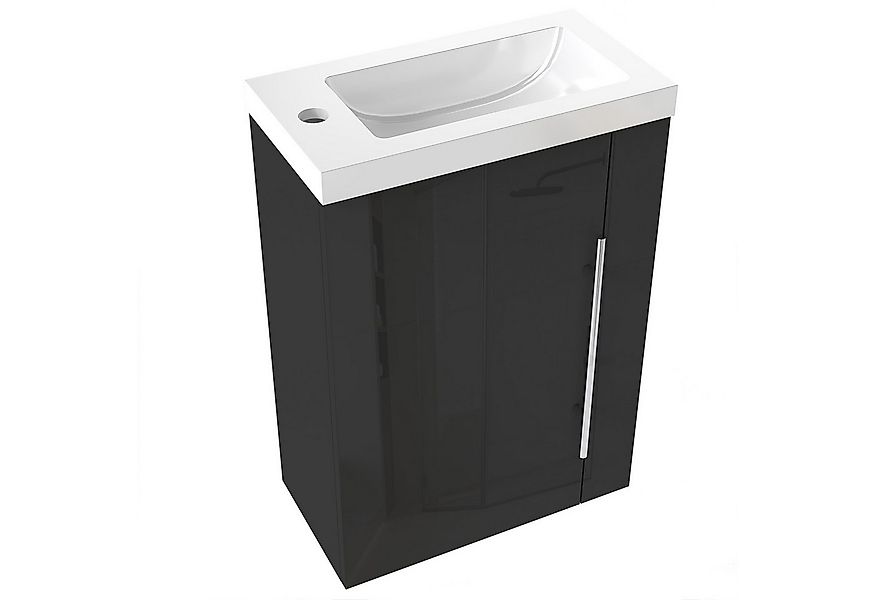 duschspa Waschtisch 45 cm Breite Waschbecken mit Unterschrank klein Badmöbe günstig online kaufen