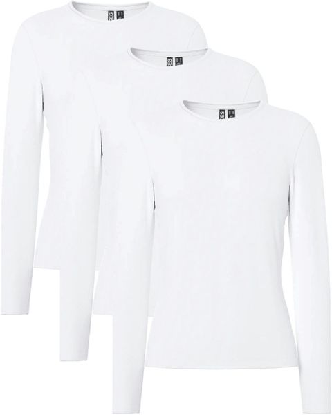 pieces Langarmshirt Basic Rundhalsshirts im 3er günstig online kaufen
