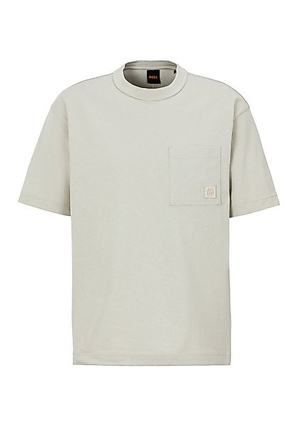 BOSS ORANGE T-Shirt Te cotton mit Logobadge günstig online kaufen