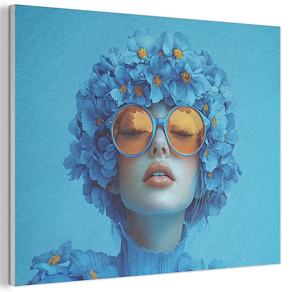 MuchoWow Gemälde Frau - Blume - günstig online kaufen