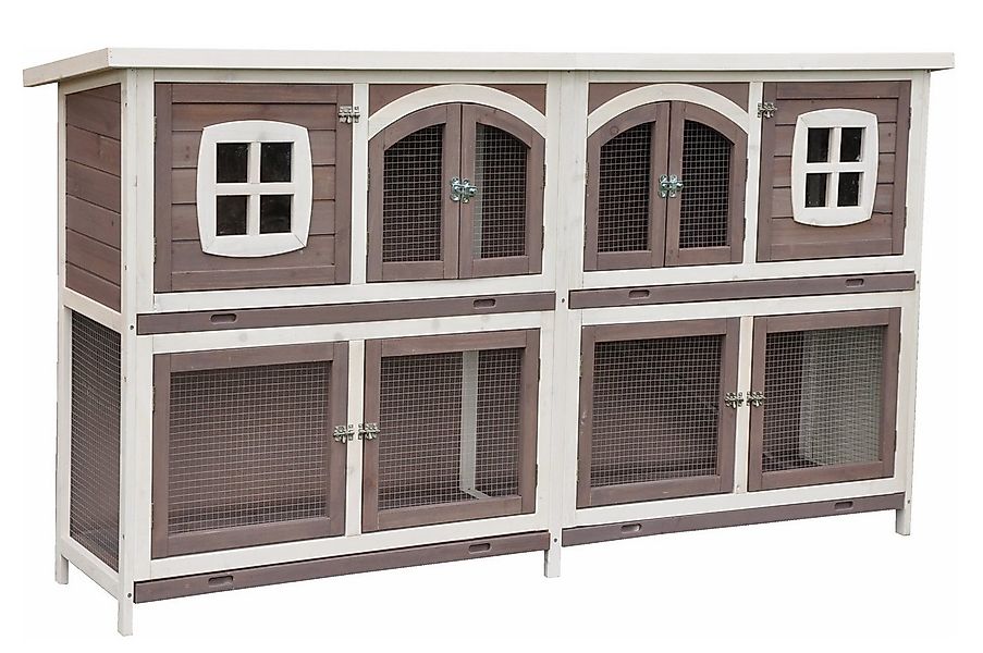 nanook Kleintierkäfig XXL Kleintierstall Murmel taupe 211x52x107 cm günstig online kaufen