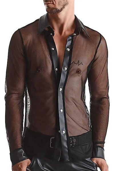 Regnes Fetish Planet Langarmhemd Netzhemd Cesare Clubwear schwarz XL günstig online kaufen