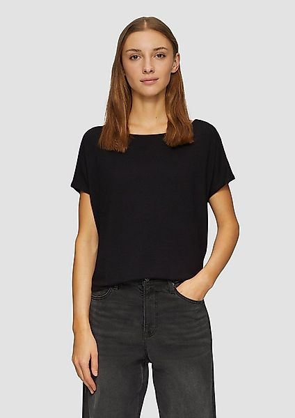 s.Oliver Kurzarmshirt T-Shirt Fließendes Jersey-Shirt mit überschnittenen S günstig online kaufen
