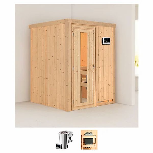Karibu Sauna »Milaja«, 3,6-kW-Bio-Plug & Play Ofen mit externer Steuerung günstig online kaufen