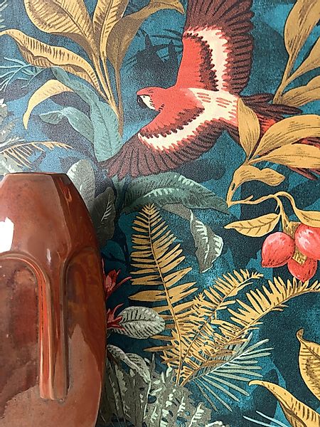 Newroom Vliestapete, Petrol Tapete Modern Dschungel günstig online kaufen