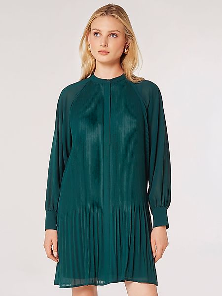 Apricot Chiffonkleid Plisseekleid, (1-tlg) mit halber günstig online kaufen