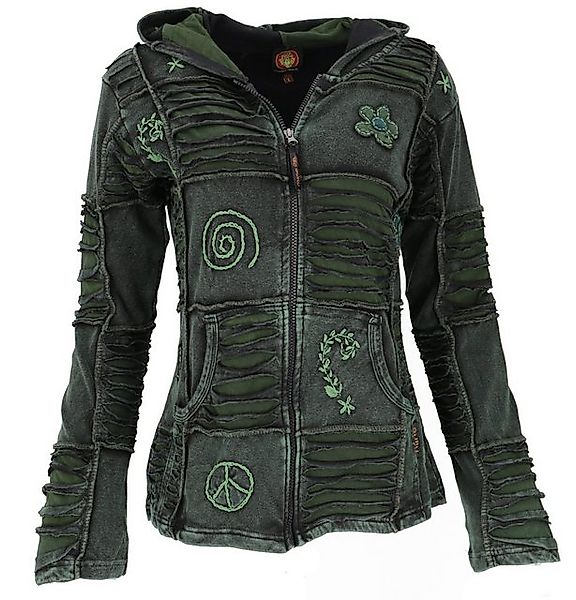 Guru-Shop Langjacke Goa Patchwork Jacke, Boho Kapuzenjacke -.. alternative günstig online kaufen