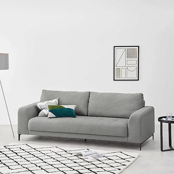 Luciano 3-Sitzer Sofa, Felsengrau - MADE.com günstig online kaufen