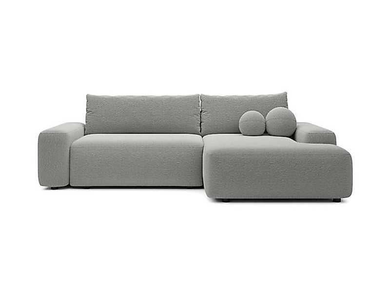 Goldstoff Ecksofa POOL Bouclé Stoff, Schlafsofa 264 cm, L-Form, Eckcouch mi günstig online kaufen