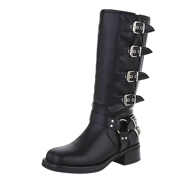Ital-Design Damen Bikerschuhe Biker Westernstiefelette (87417626) günstig online kaufen