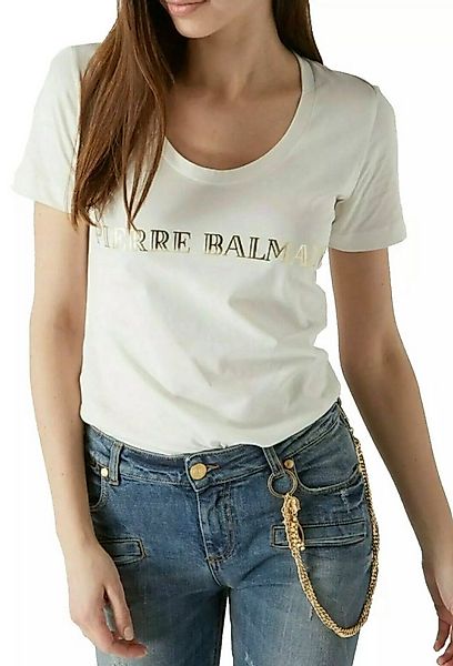 Balmain Paris T-Shirt Damen Pierre Balmain mit ikonischem Logo-Print Tailli günstig online kaufen