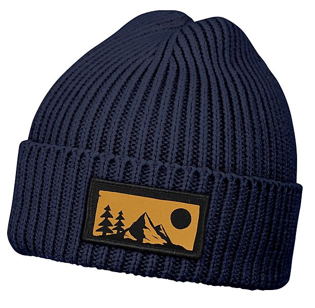 Neverless Strickmütze Herren Wintermütze Naturmotiv Beanie mit Patch Aufdru günstig online kaufen