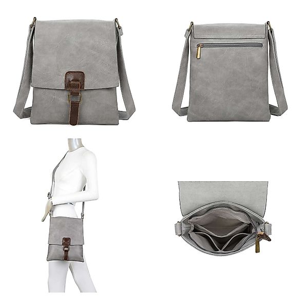 ITALYSHOP24 Schultertasche Damen Tasche Shopper Messenger günstig online kaufen