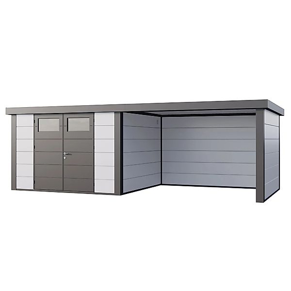 Gerätehaus Classico 3330 mit Lounge L Rechts 672 cm x 298 cm Weiß günstig online kaufen