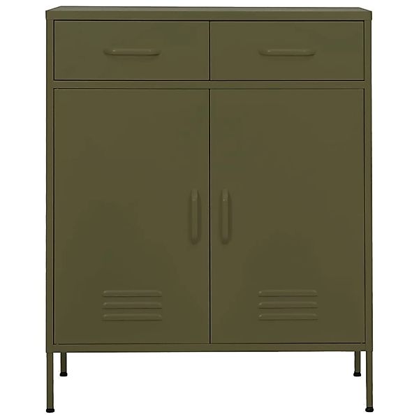 vidaXL Aktenschrank Lagerschrank Olivgrün 80x35x101,5 cm günstig online kaufen