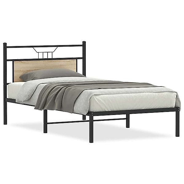 vidaXL Bett Bettgestell ohne Matratze Sonoma-Eiche günstig online kaufen