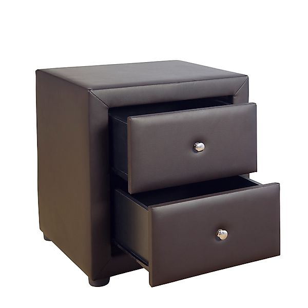 Homestyle4u Nachttisch Nachtschrank Schlafzimmer Braun Beistelltisch Kunstl günstig online kaufen