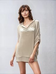 fashionshowcase Kapuzenshirt Kapuzenshirt Leichte Sommer Tunika günstig online kaufen